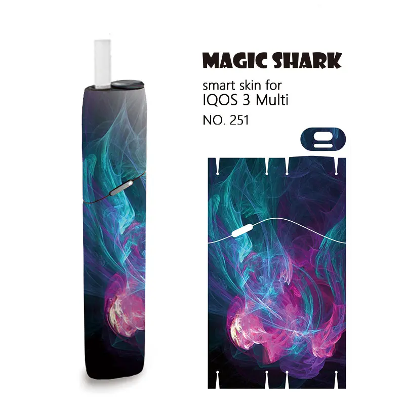Magic Акула стерео Луна земля пленка Стикеры для технология 3 мульти IQOS3 печати