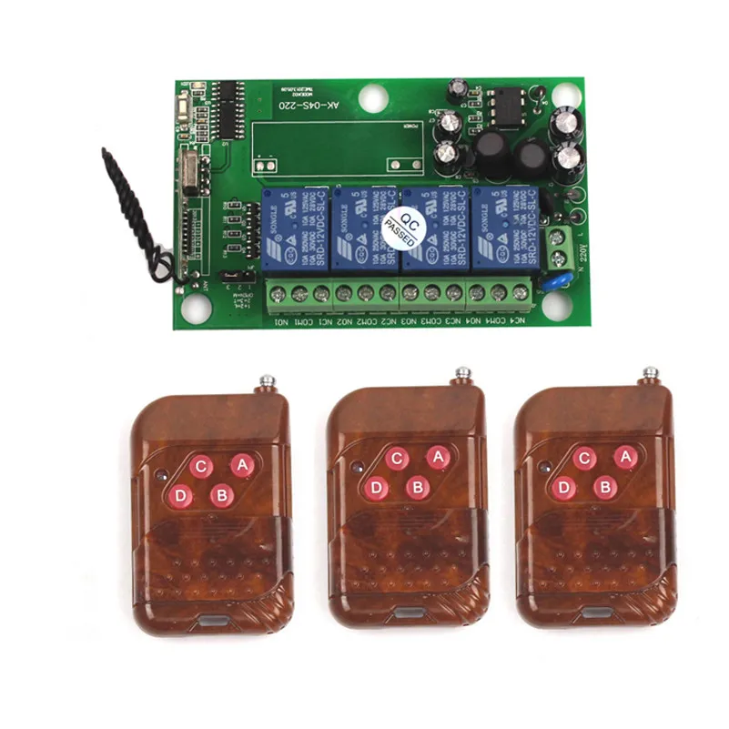 Sleeplion 110V 220V 240V 4CH RF Беспроводной дистанционный переключатель реле приемник