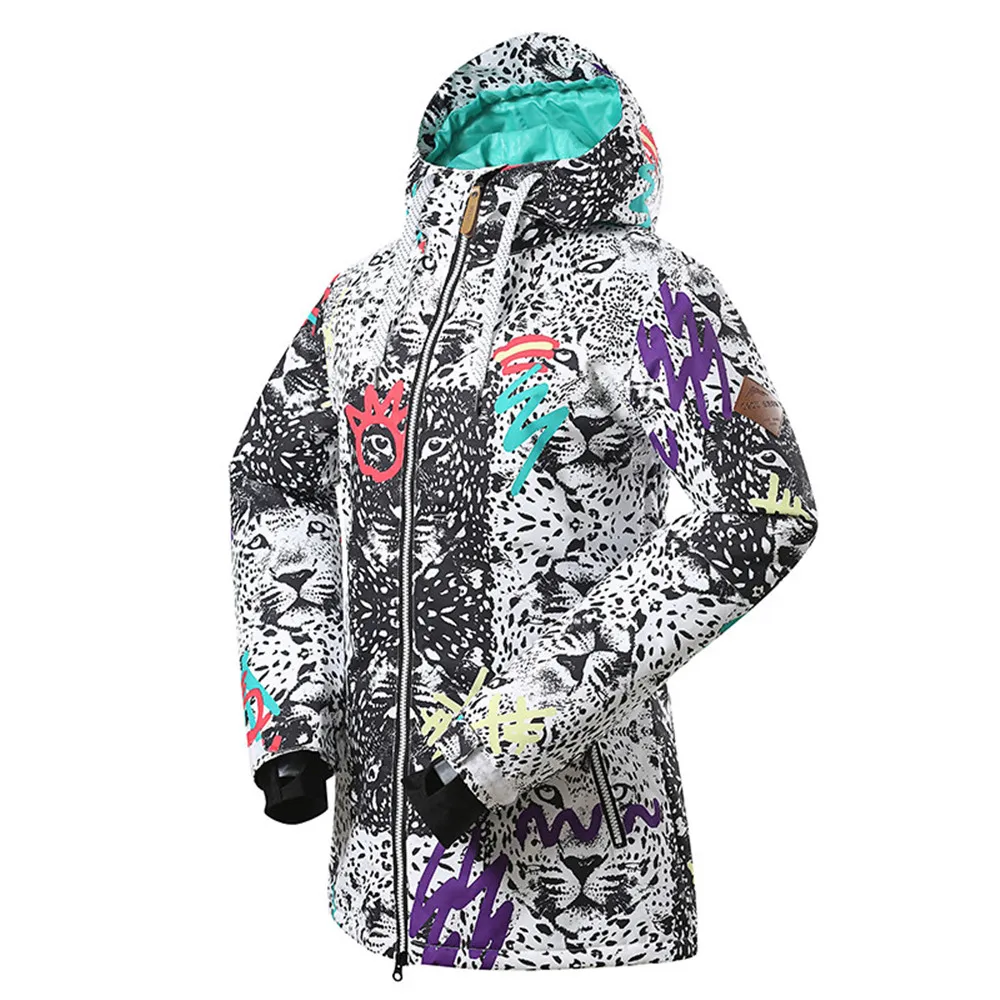 Gsou зимняя Брендовая женская лыжная куртка высокое качество с капюшоном куртки