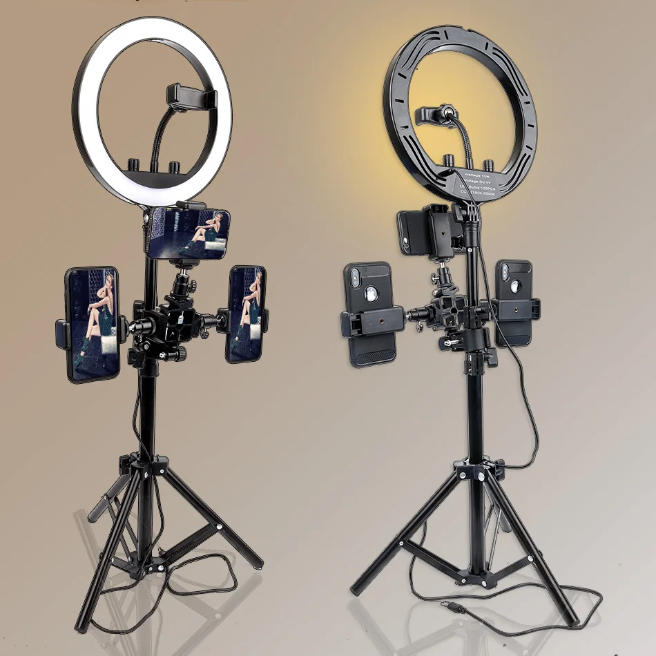 Светодиодный кольцевой светильник с регулируемой яркостью 10 дюймов 26 см USB