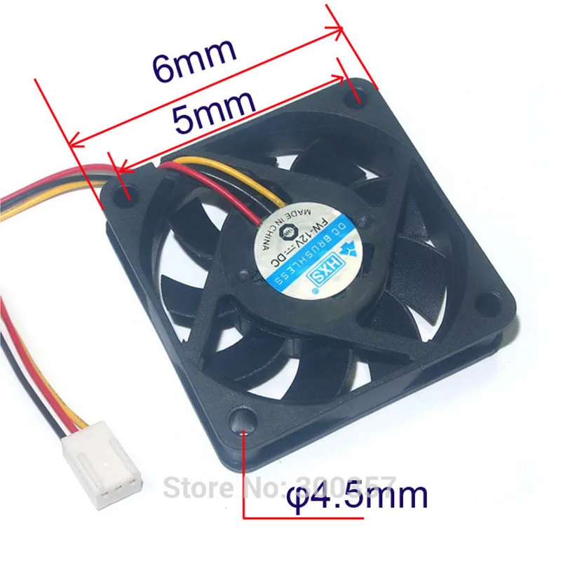 Высококачественный черный 6 см 3pin12V 60 мм x 15 6015 бесщеточный вентилятор постоянного