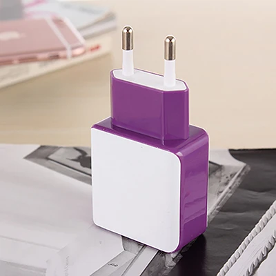 Purple OLESiT UNS-613, 5 В, а, быстрая зарядка, евро, США, вилка, настенное зарядное устройство, 2 порта, USB, зарядное устройство для путешествий, адаптер для iPhone, samsung, Nokia, LG и т. д - Тип штекера: Purple