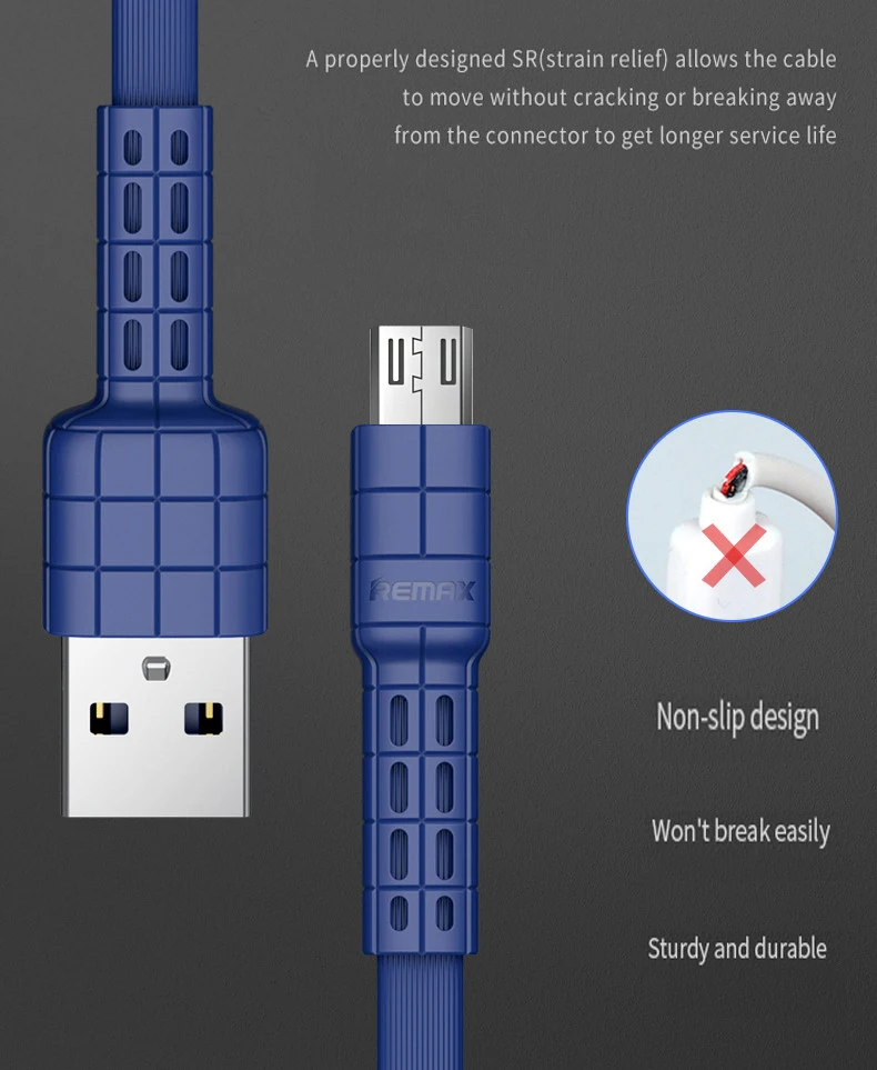 Remax micro usb data sync кабель 5 V 2.4A зарядки для Xiaomi Redmi Note 4x samsung Android шнур usb зарядное устройство для мобильного телефона