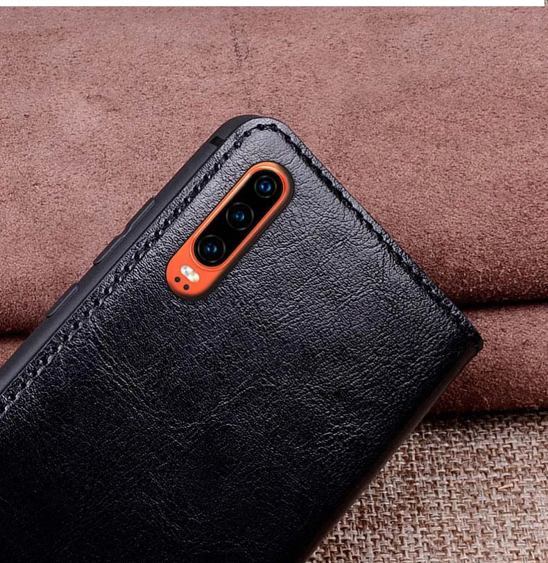 Чехол для Huawei p30 pro силиконовый чехол с откидной крышкой из натуральной кожи