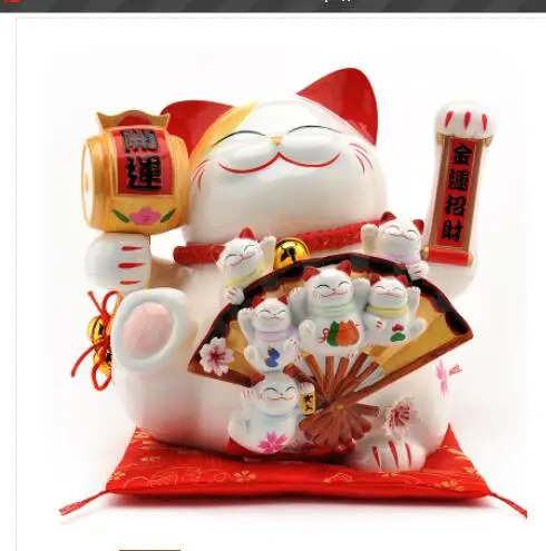 number Super large cat lucky piggy Gift box packaging ornaments Japanese Cat business | Дом и сад