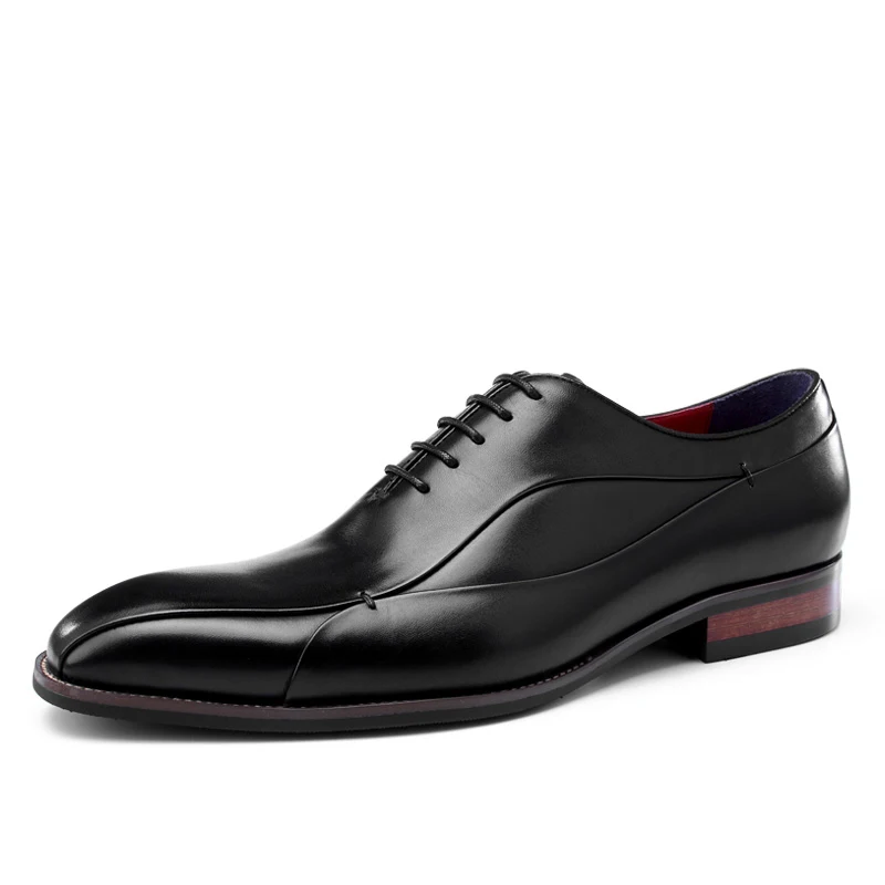 

Heye Wings High-end men's business dress shoes square plain toe gentleman banquet wedding oxfords shoes