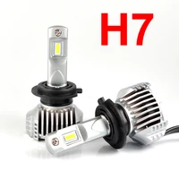1 set h7 p12 car led headlight super bright 0 72mm ultra thin no blind w driver turbo fan front lamps bulb 6k white 90w 13000lm