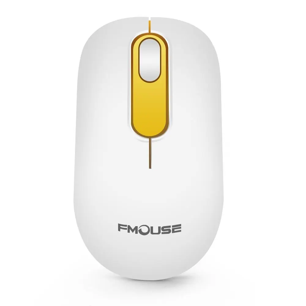 YELLOW Оригинальная F мышь M201, 1200 dpi, беспроводная Бесшумная мышь, мини 2,4 ГГц, оптическая мышь для ноутбука, ноутбука, ПК, настольного компьютера Macbook - Цвет: YELLOW
