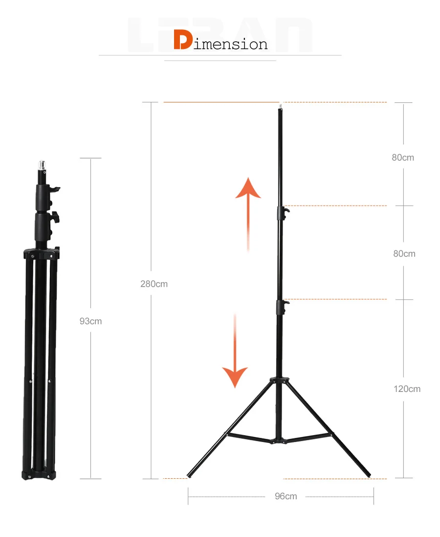 2 шт Godox PRO 280 см сверхмощный алюминиевый сплав для Фото Студийный светильник, набор стендов для видео, ПОРТРЕТНАЯ ФОТОГРАФИЯ светильник ing