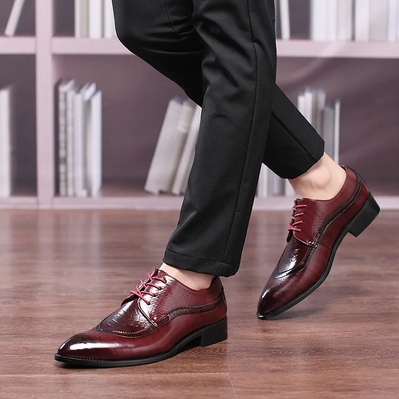 Men's Casual Shoes Moccasins Mens Lace-Up Oxfords Men Loafers Leather Pointed Oxford for Black Socks | Обувь