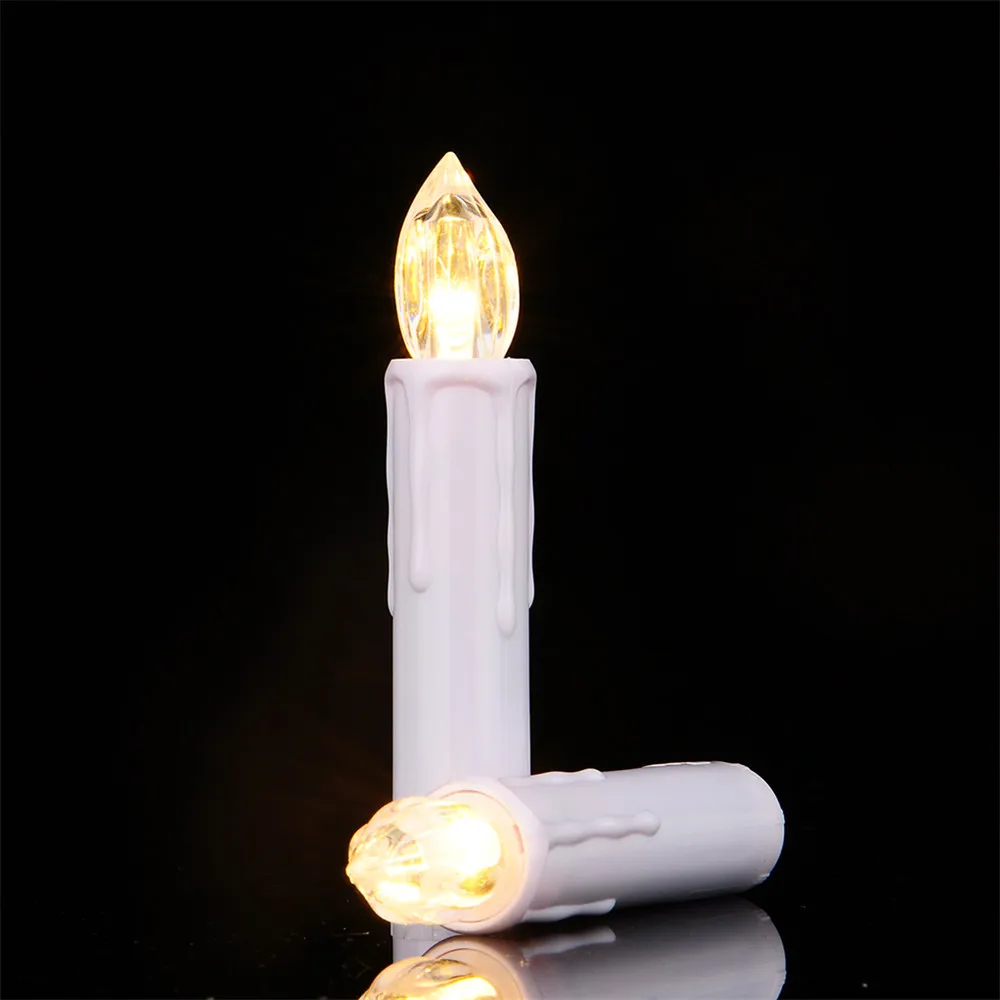 10 шт. Электрический свет свечи удаленного Управление с зажимом украшение лампы