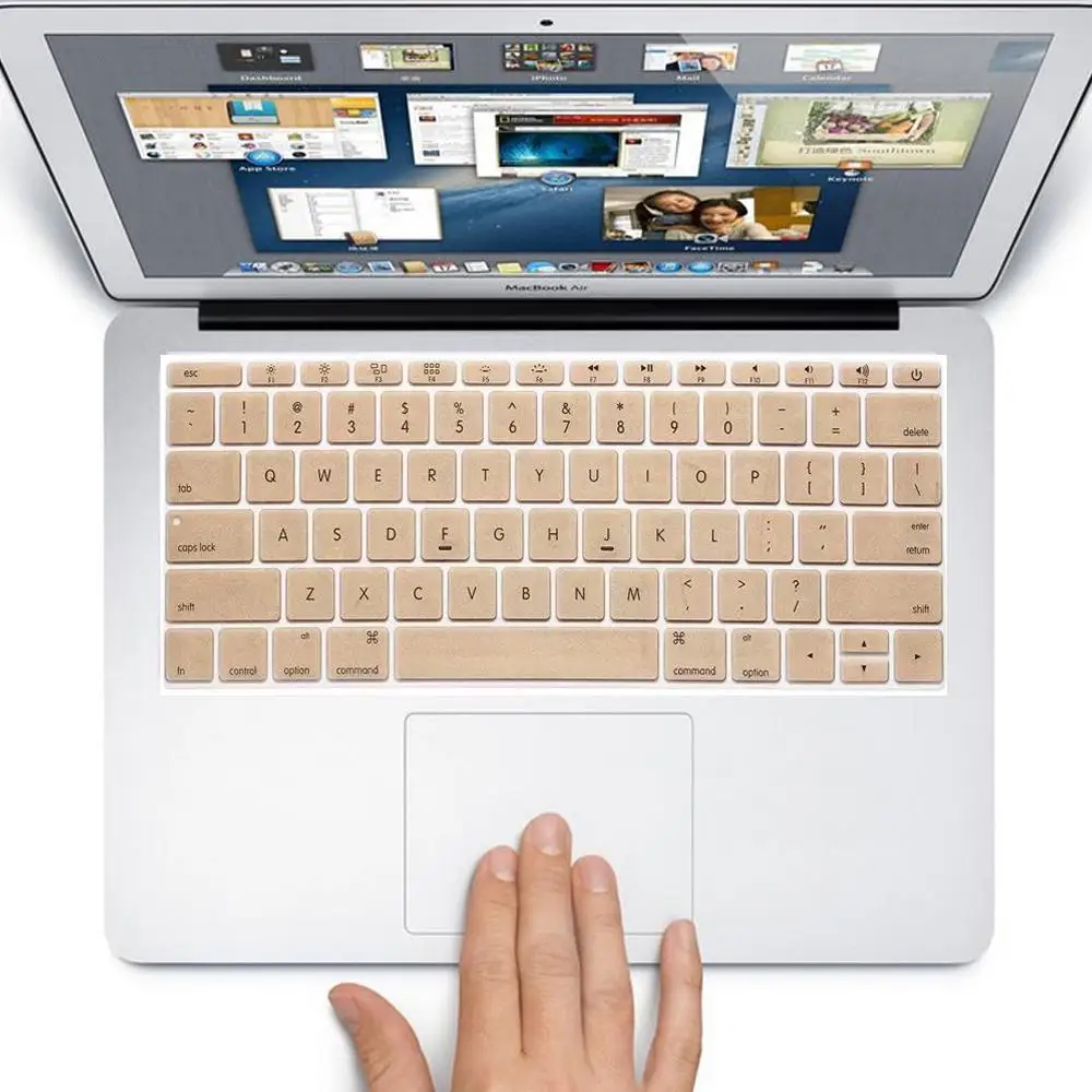 Силиконовые наклейки для клавиатуры Apple Macbook золотистые Air Pro Retina 11 12 13 15 6 3 4|macbook