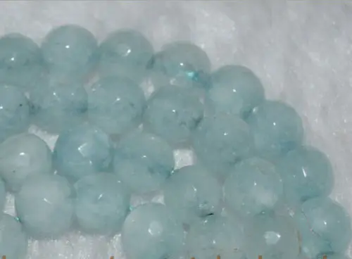 Серовато-Голубые 6 мм Грановитая Бразилии Аквамарин Самоцветы Круглый Loose Бусы