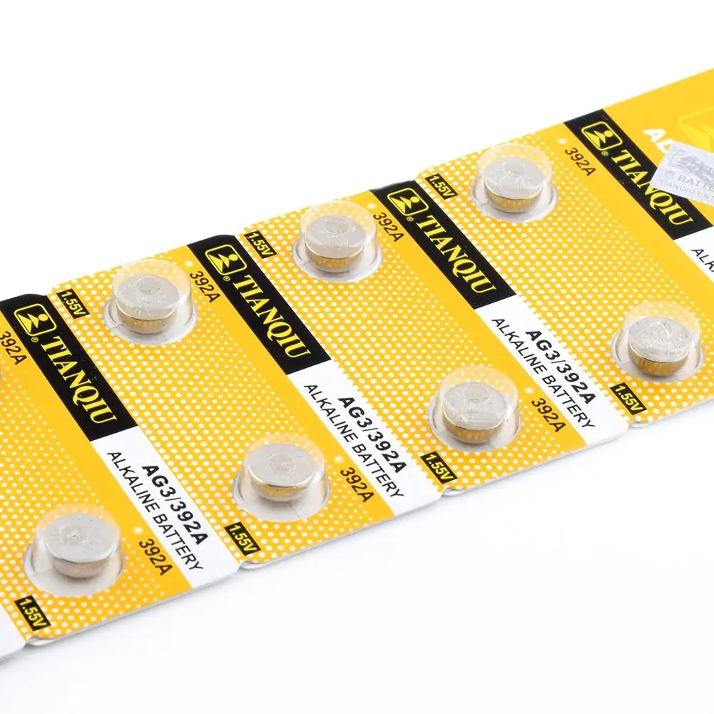 POSTHUMAN Cheap lr41 battery 10x LR41 AG3 392A SR41SW 384 LR736 V3GA 192 1.55V Cell Battery Watch Button Coin pile pilas boton