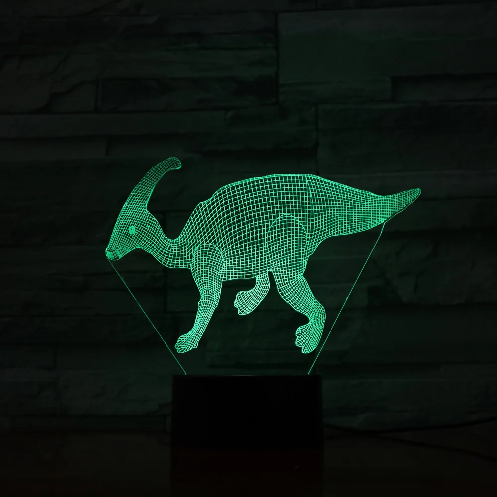 Лампа с 3D изменением цвета динозавр новая детская игрушка ночник гирлянда