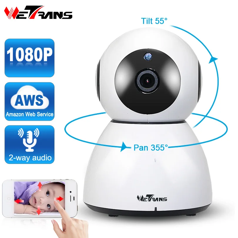 WETRANS Умный дом безопасности Wi-Fi Камера 1080 P HD Cloud Storage P2P ИК Ночное видение сети ip
