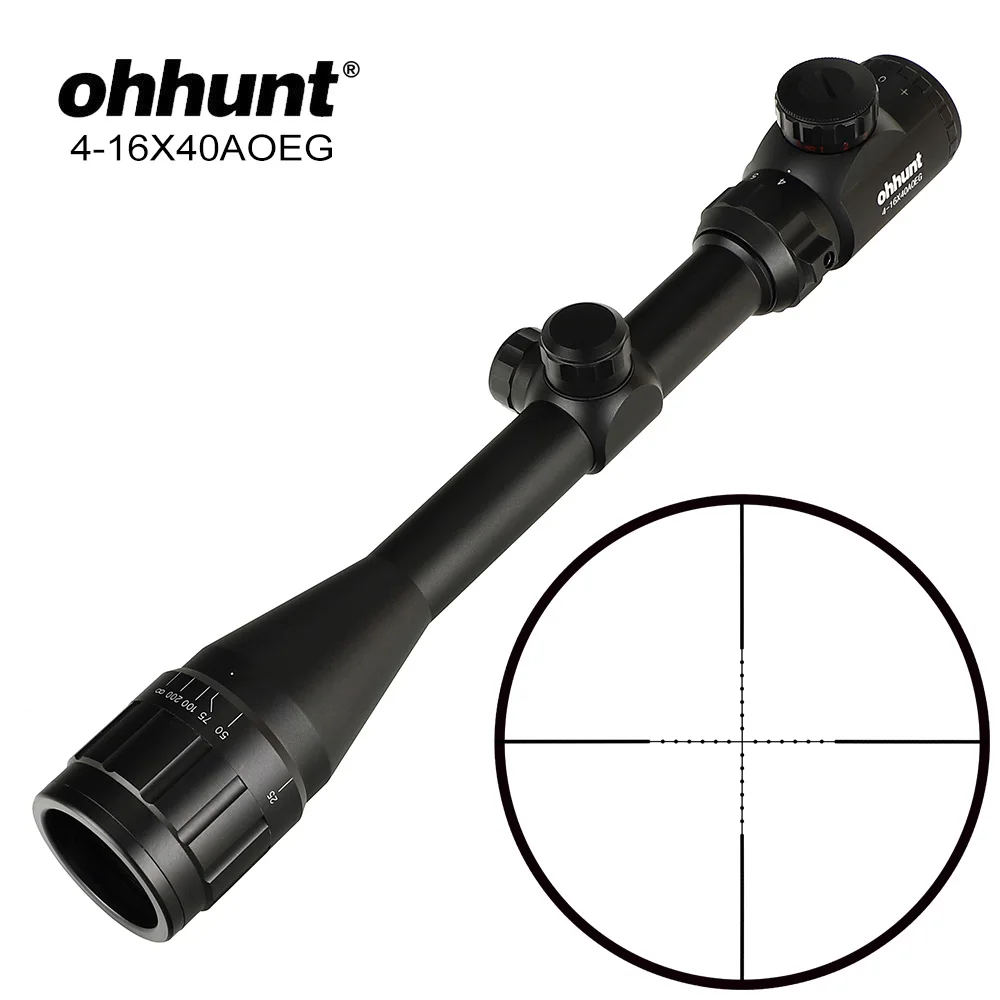 Ohhunt 4x32 3-9x40 4-16x40 6-24x50 Airsofts прицел не ночного видения высококачественный Mil Dot тактика оптический прицел прозрачные линзы
