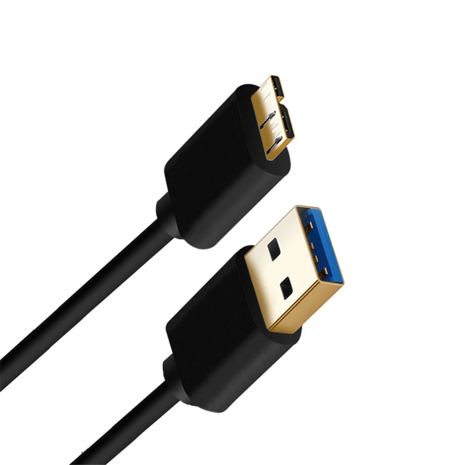 ABDO USB 3,0 type A к Micro B кабель для внешнего жесткого диска HDD samsung S5 Note3 USB HDD кабель для передачи данных - Цвет: Черный