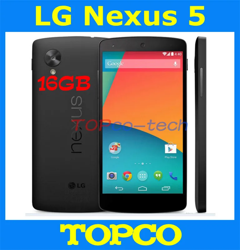 LG Nexus 5 Оригинальный разблокирована Android Phone Quad Core GSM 3G &amp 4 г WI FI GPS 4.95 'ƎMP d820/D821