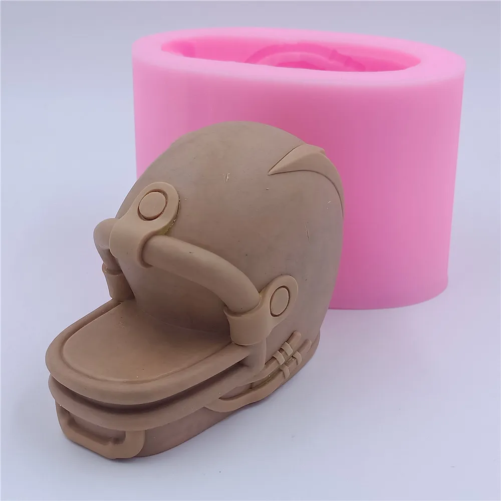Новая силиконовая форма для мыла шлема свечей 3D силиконовые формы изготовление