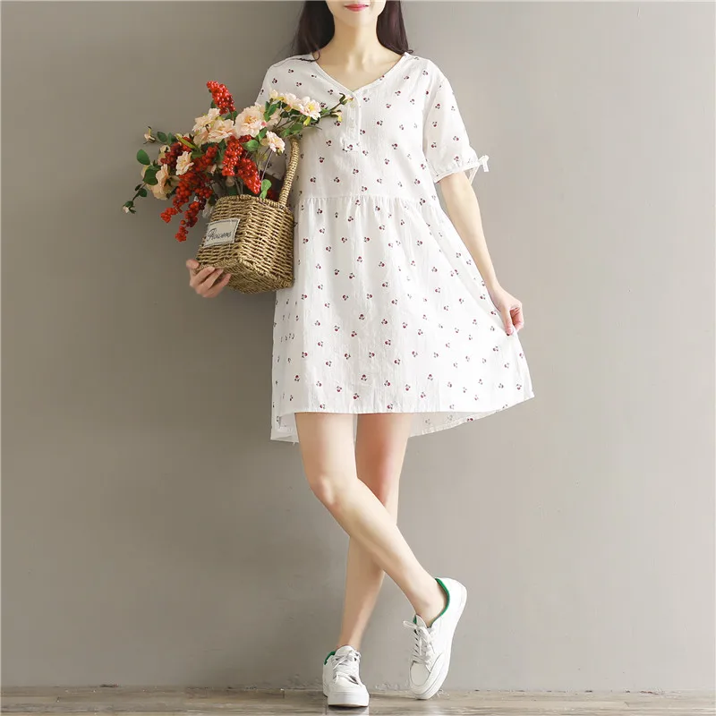 Лето 2017 г. платье короткий рукав отложным воротником Пух воротник Прекрасный