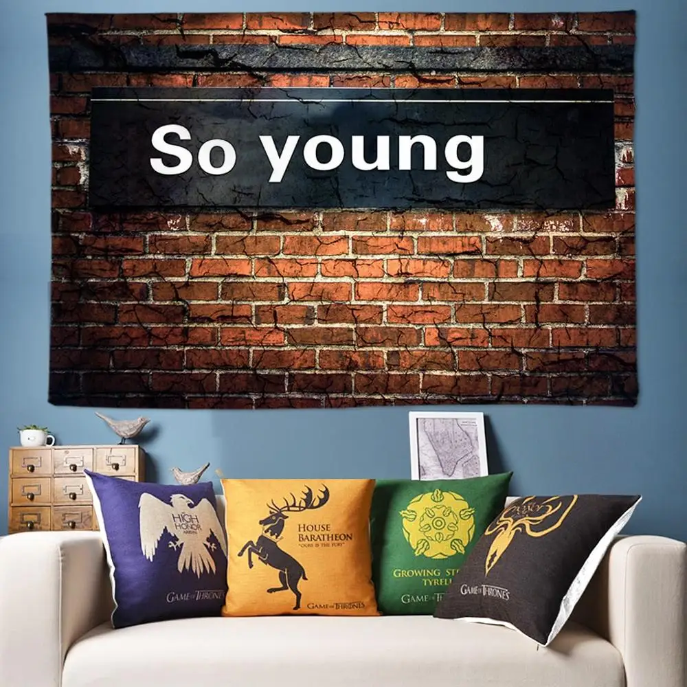 3D кирпичная стена художественное украшение гобелен Бохо настенная висячая