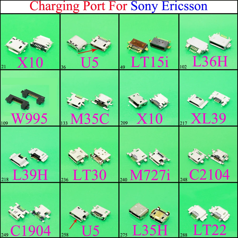 USB разъем YuXi для планшетов ПК смартфонов розетка зарядки Micro Sony Ericsson x10 U5 LT15i l36h w99s