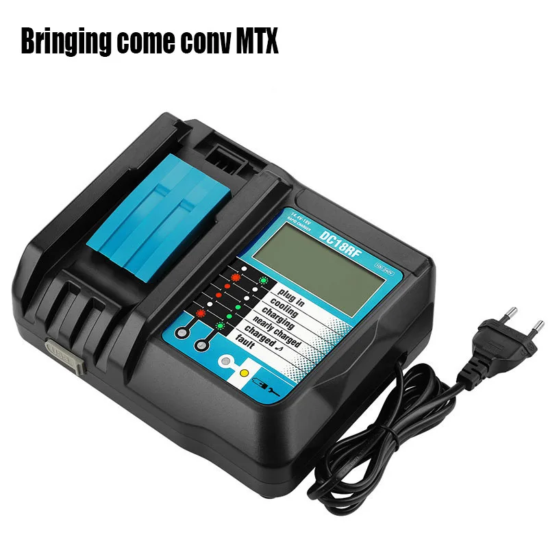 

DC18RF Rapid Charger Replacement Power Tools Lithium-ion Charger 14.4V-18V for Makita Power Tool Battery DC18RA DC18RC With USB