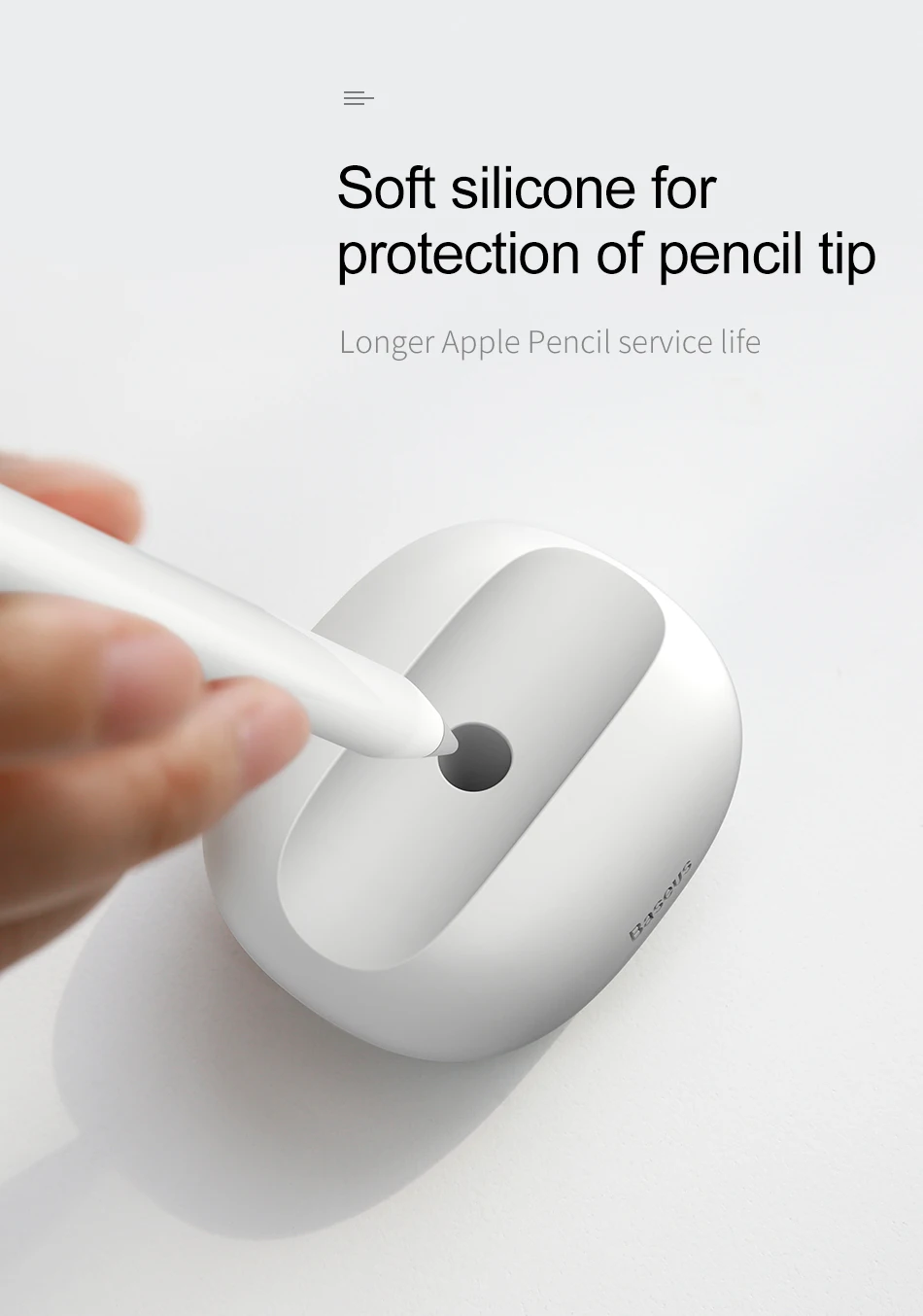 Baseus док-станция держатель для Apple Pencil 2 мягкий силиконовый защитный чехол Крышка для iPad Pro 10,5 12,9 карандаш-Стилус