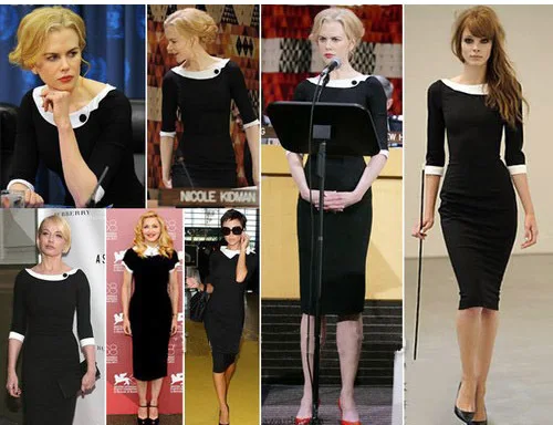Oxiuly Прямая поставка Новинка 2017 года Топ Мода Женщины Pinup рокабилли Colorblock Bodycon