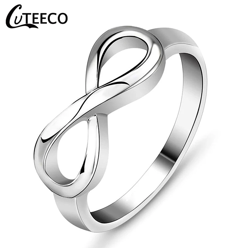 Лидер продаж очаровательные модные кольца CUTEECO из сплава серебряный цвет