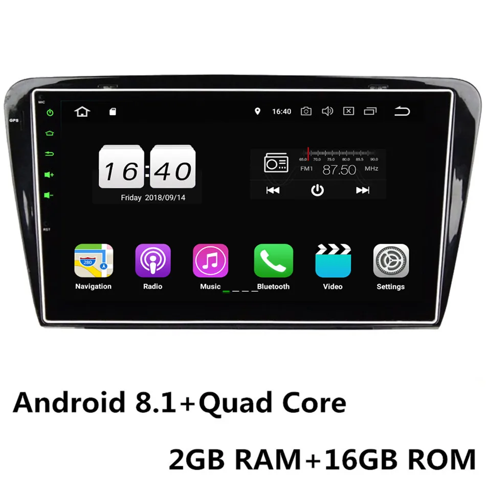 10," ips Восьмиядерный 4G Android 8,1 4 Гб ОЗУ 64 Гб ПЗУ RDS BT автомобильный DVD мультимедийный плеер Радио стерео для Skoda Octavia A7 - Цвет: Android 8.1 x 4Core