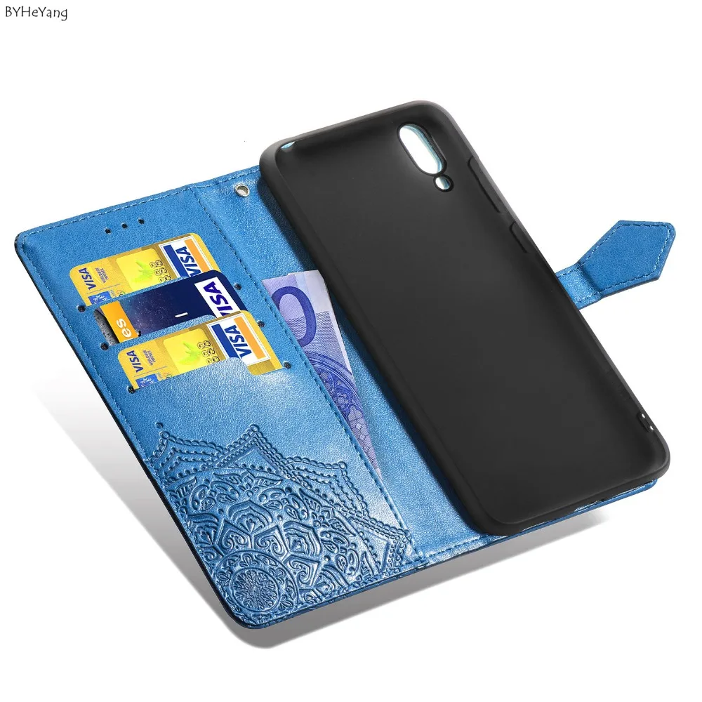 Чехол Enjoy 9 из искусственной кожи и держатель чехлы портмоне ТПУ для Huawei роскошный