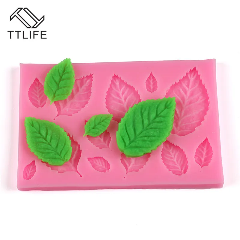 TTLIFE DIY формовка листьев дерева силиконовая форма для украшения торта помадки