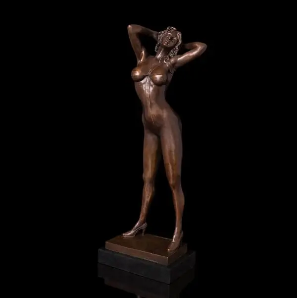 20 &quotArt Deco Скульптура сексуальный женский для девочек Женский бронзовая