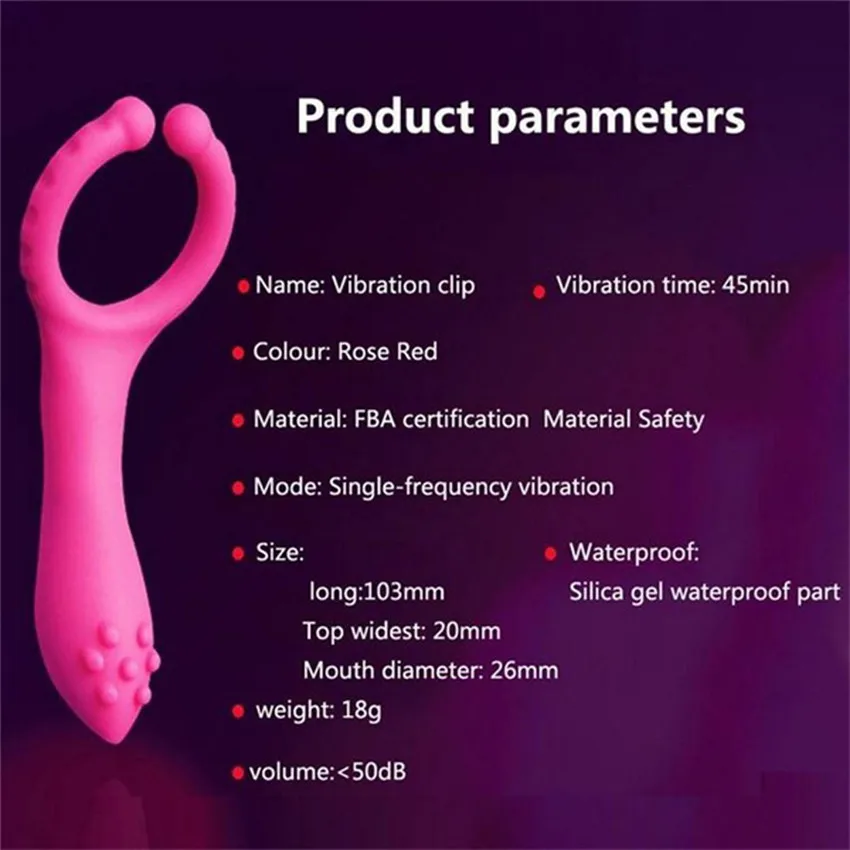 Новый силиконовый G spot стимулируют вибратор фаллоимитатор соска клип для