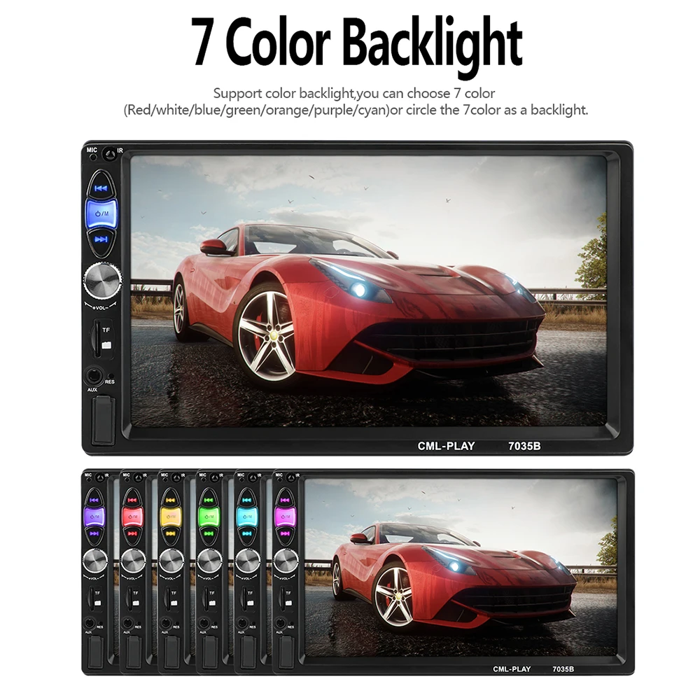 AMPrime 2din 7 &quotавтомобильное радио Android зеркальное соединение мультимедиа MP5 плеер