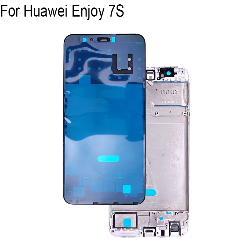 Original LCD Holder Screen Front Frame For Huawei Enjoy 7S 7 S Housing Case Middle No Power Volume Buttons Enjoy7S Parts | Мобильные