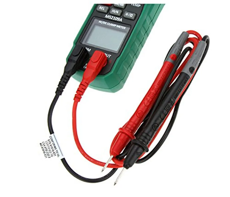 Mastech MS2109A Автоматический диапазон цифровой AC DC токовый клещи мультиметр Гц темп