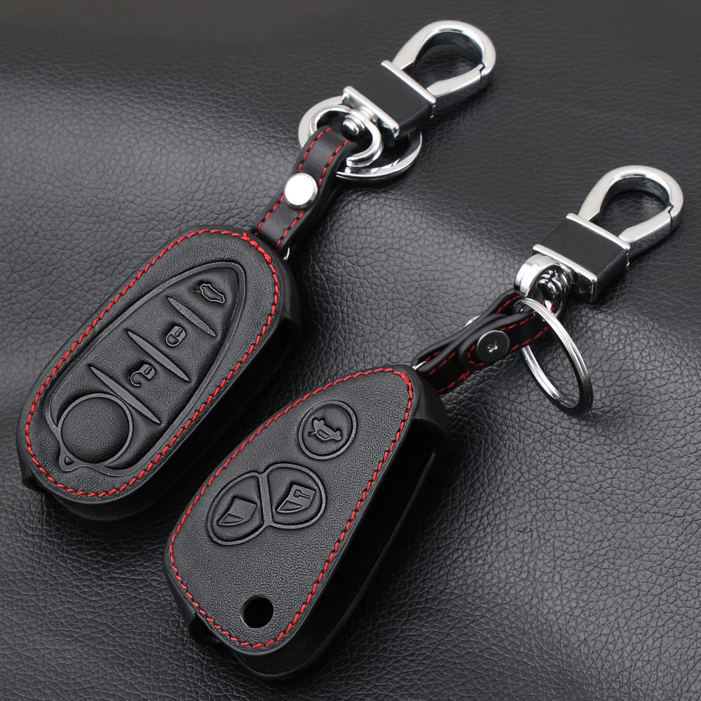 Кожаный флип-чехол для ключей Fob ALFA ROMEO MITO GIULIETTA 159 GTA 147 166 156 JTD TS GT 3 кнопки