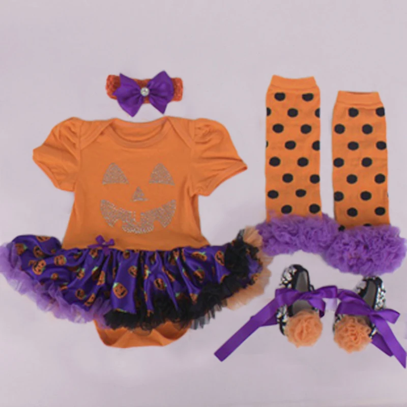 Оптовая продажа комплекты одежды на Хэллоуин для маленьких девочек Комбинезон с