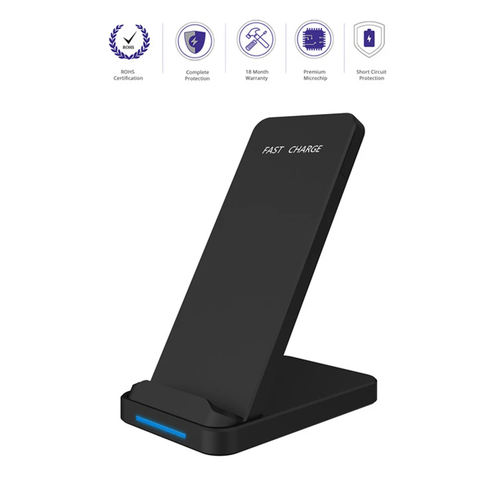 Single charge 10 Вт QI Беспроводной Зарядное устройство Быстрая зарядная станция для мобильного телефона держатель для iPhone 7/8Plus X XR XS MAS samsung Apple iWatch автомобиля Зарядное устройство - Тип штекера: Single charge