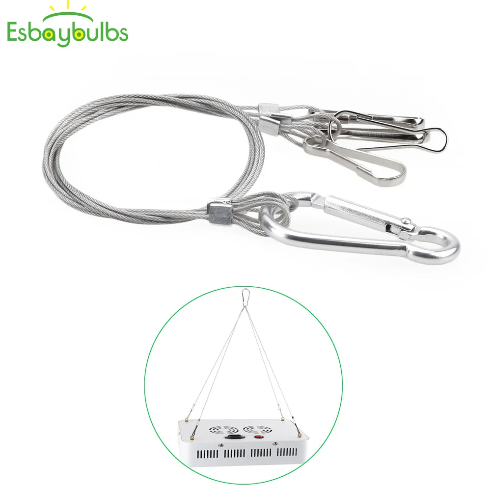 

Heavy Suspension Kit Stainless Steel Hang Rope Hook Galvanized Steel Cable For led plants grow light Fixtures Pyhto Lamp Cable