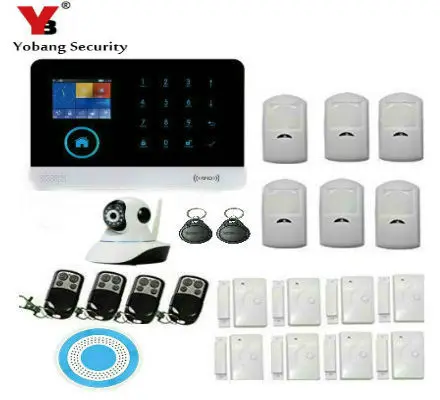 

Беспроводная система безопасности Yobang для дома, Alarmsysteem, Wi-Fi/GSM/GPRS, внутренняя система безопасности с 2 RFID-брелоками