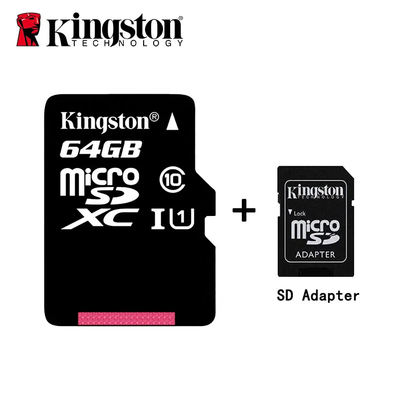 64G -SD adapter Kingston флэш-карта памяти 128 Гб 64 ГБ 32 ГБ 16 ГБ Micro sd карта класс 10 UHS-1 8G C4 Microsd TF/sd карта s для смартфонов - Емкость: 64G -SD adapter
