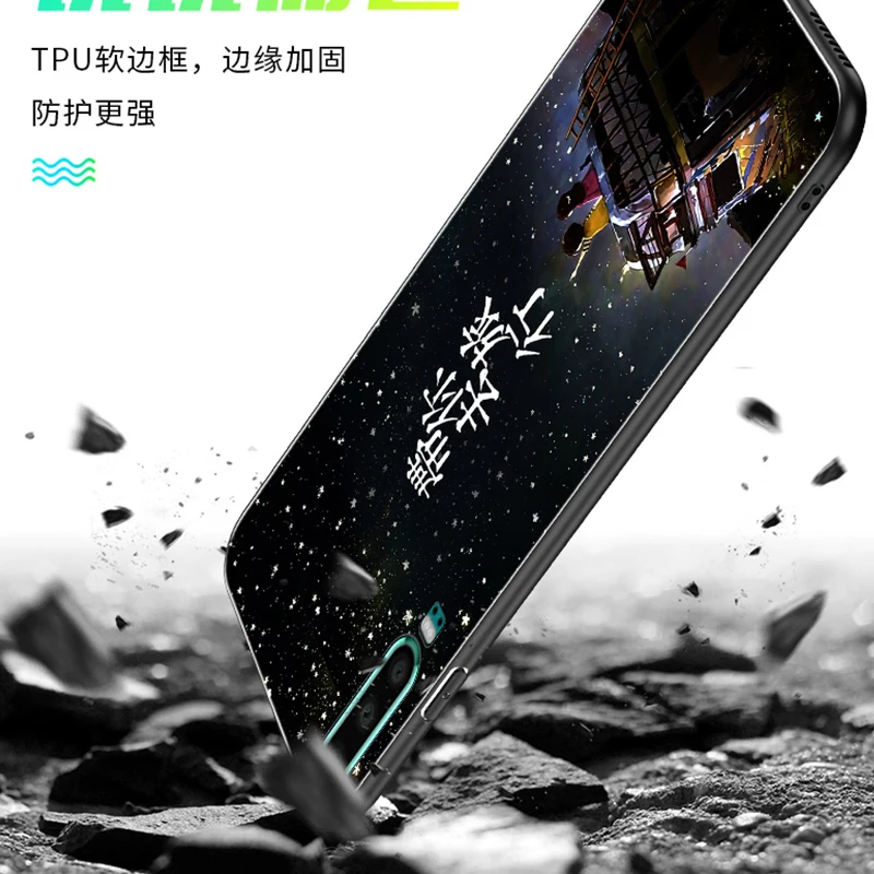 

Luminous Glass Case For Huawei P30 Pro mate 20 pro P20 Lite luxury back cover For Honor V20 10 V10 8X 7X V8 V9 9 Lite Phone Case