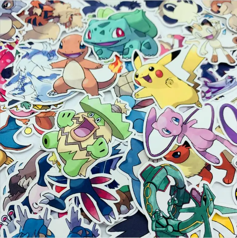 24 шт. различные Pokemons японский мультфильм Аниме Животные украшения стикеры Diy Ablum дневник в стиле Скрапбукинг этикетка стикеры канцелярские товары - Цвет: 2