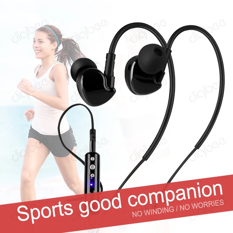 Беспроводные наушники мини HiFi Спорт стерео Беспроводная гарнитура клип Bluetooth
