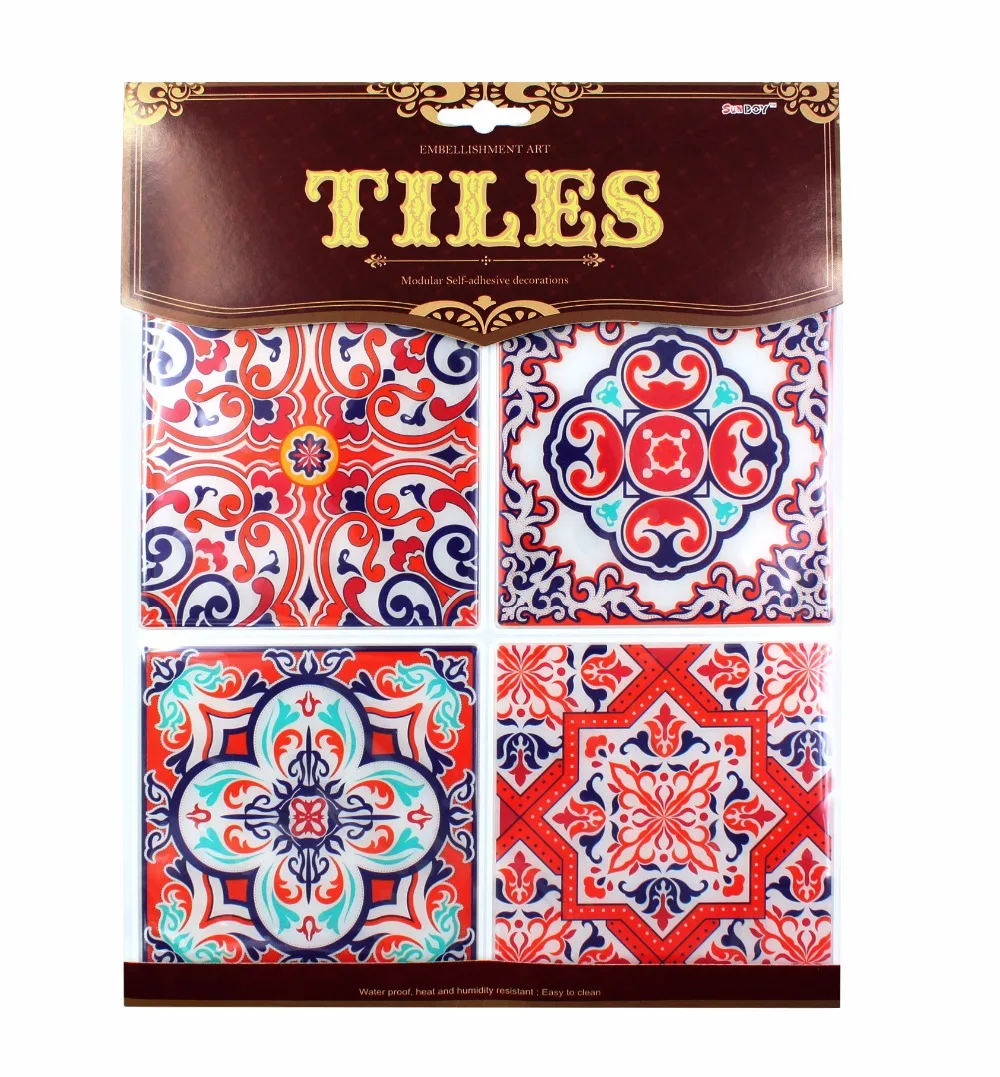 Европейский 3D обои марокканском стиле стену наклейки Водонепроницаемый кухня