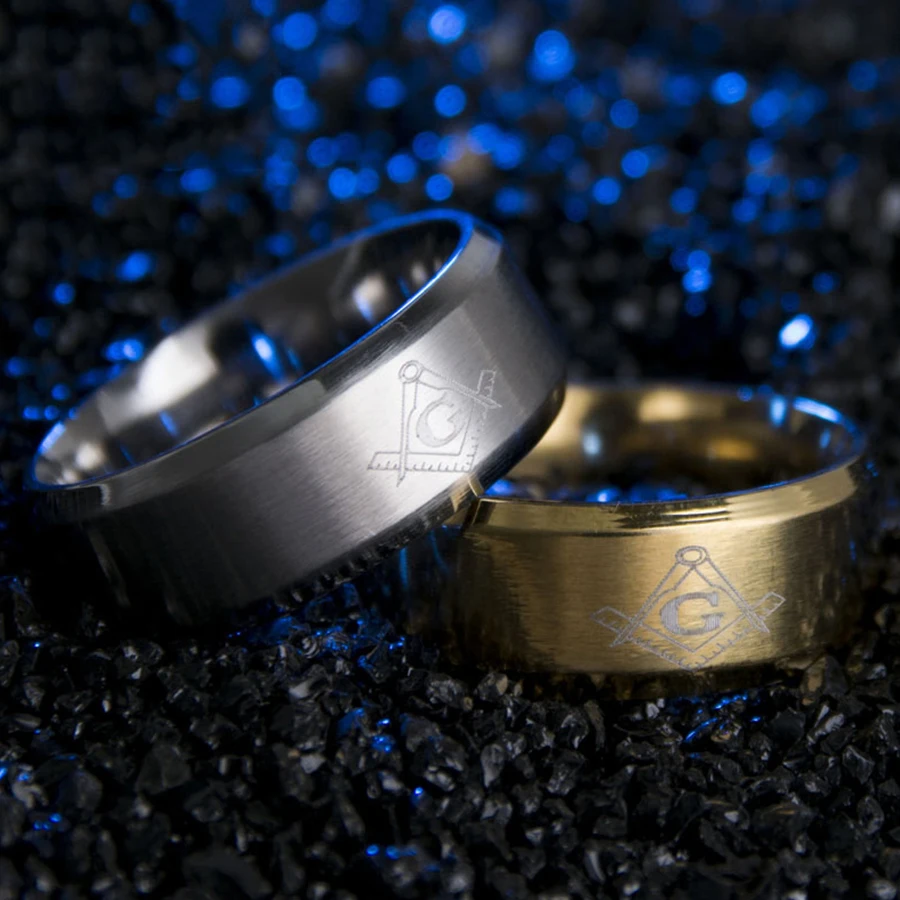 ZFVB классический масонских кольцо Для мужчин перстень вечерние углеродного